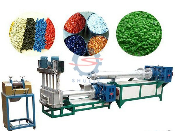 Waste plastic recycling pelletizing machine in India 1 plastic granulator machine