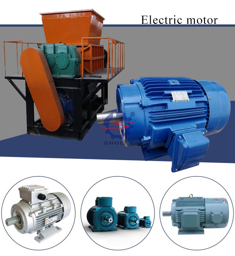Plastic shredder machine | Tire shredding equipment 1 Plastic shredder motor