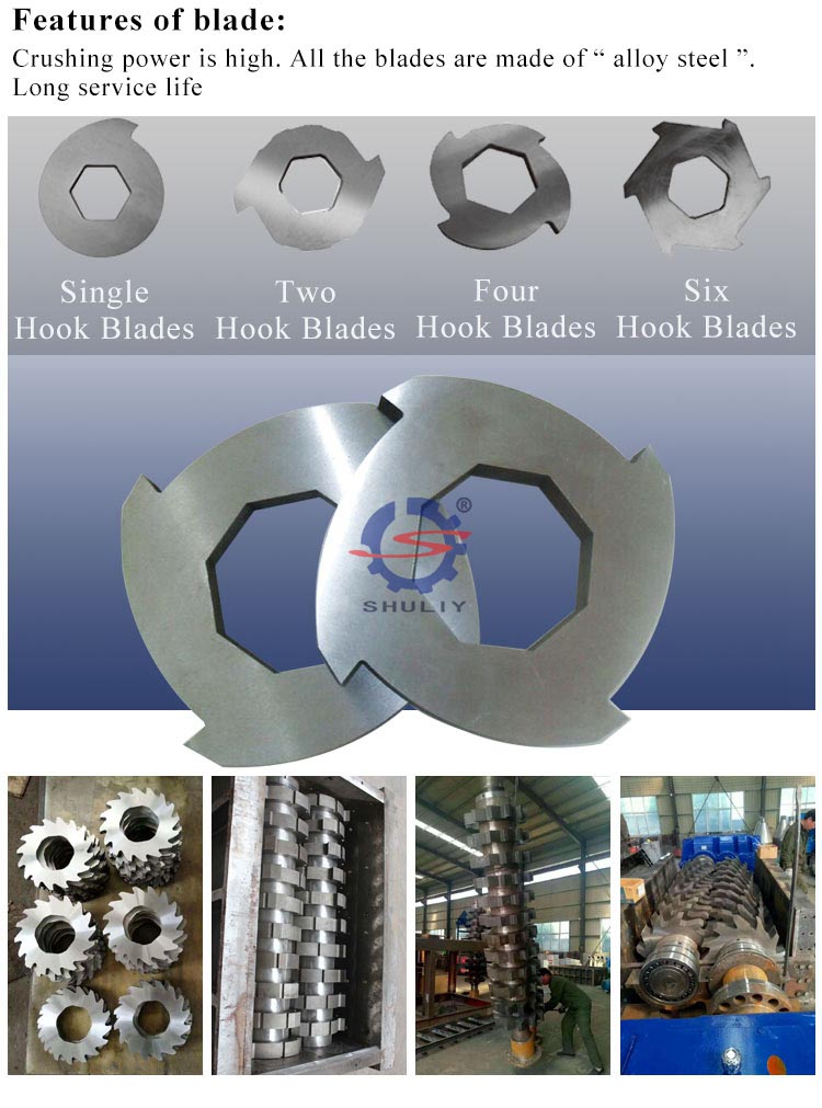 Plastic shredder machine | Tire shredding equipment 4 Plastic shredder parts