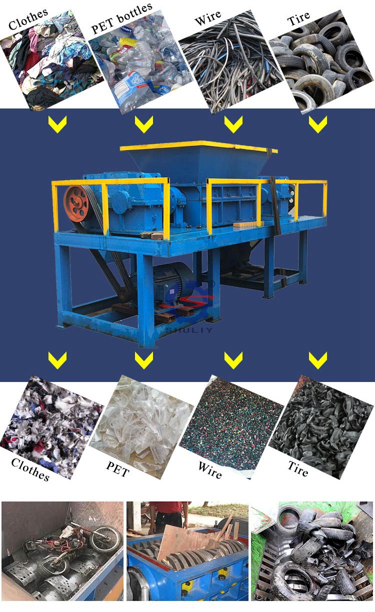 Plastic shredder machine | Tire shredding equipment 3 Tire Shredder Machine