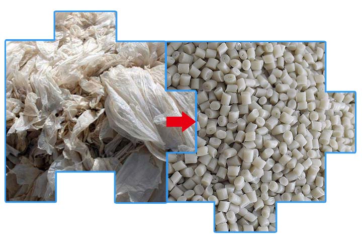 Plastic film recycling line 14 plastic film- plastic pellet