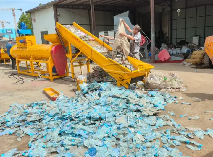 Konveyor panjat sabuk untuk pabrik daur ulang botol PET