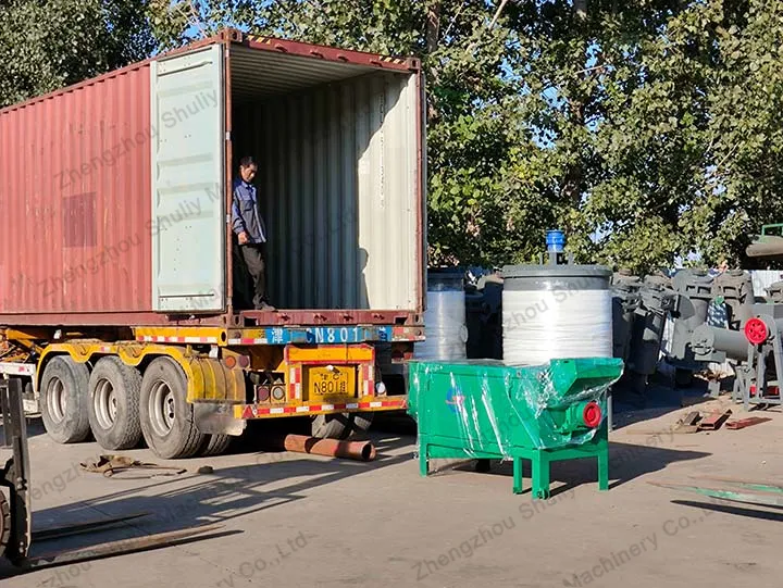 PET bottle recycling machines are ready shipped to Nigeria 3 PET bottle recycling machines
