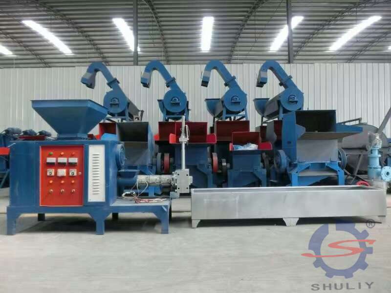 PP PE flake products recycling and pelletizing machine