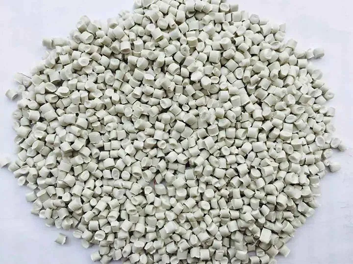 plastic granulator final pellets