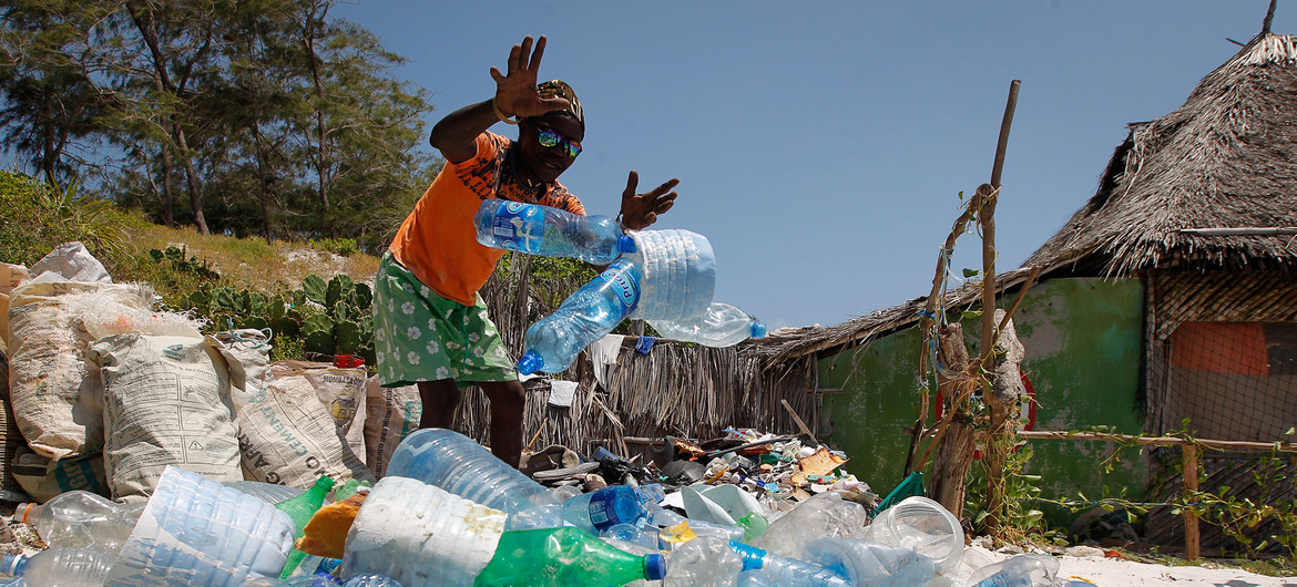 planta de reciclagem de plástico