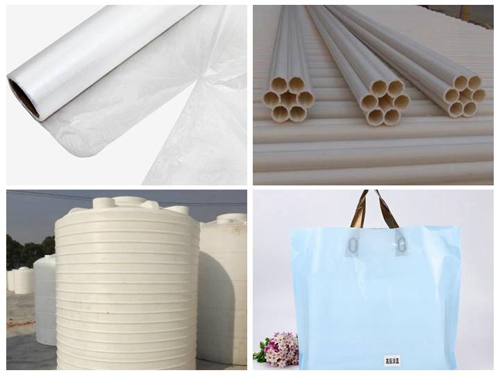 Plastic film recycling line 16 PE products
