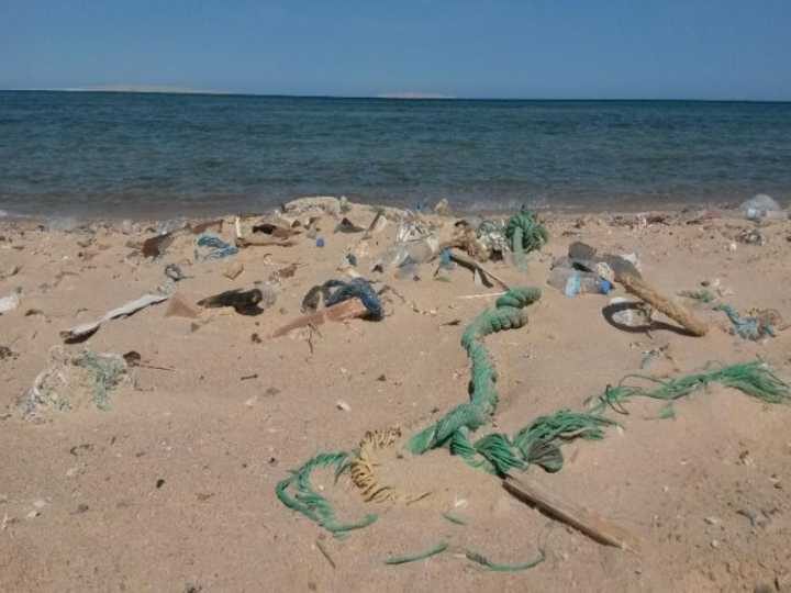 Plastic Debris On The Beach
