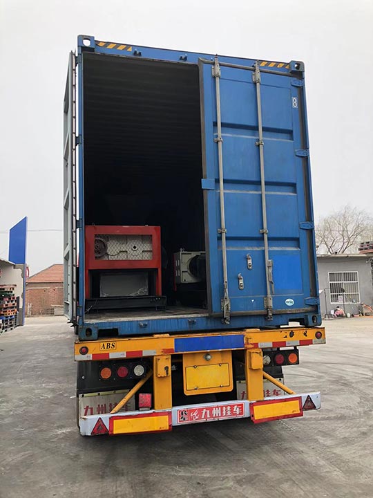 plastic recycling machines are loaded