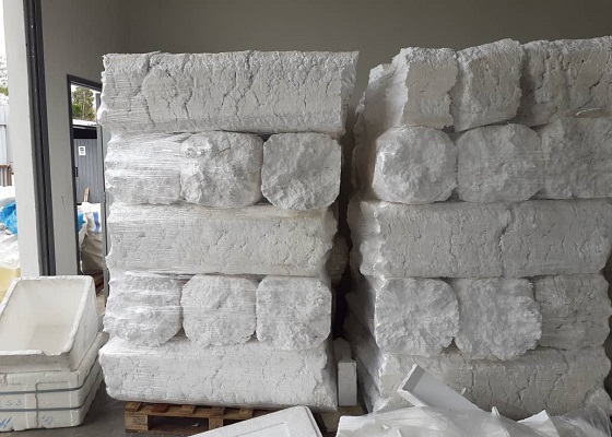Plastic foam compactor is a good helper for foam recycling 3 compressed-foam-blocks