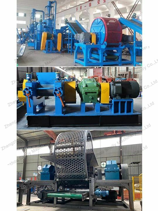 Automatic rubber powder production line