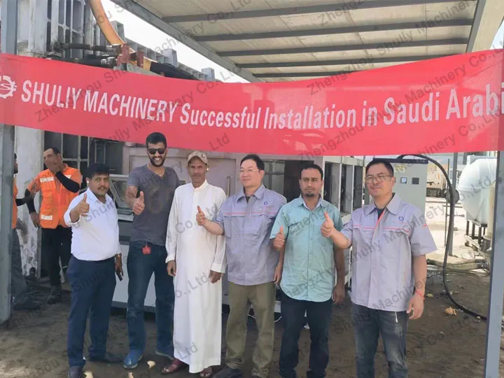 Plastic granules extruder machine applied in Saudi Arabia in 2023