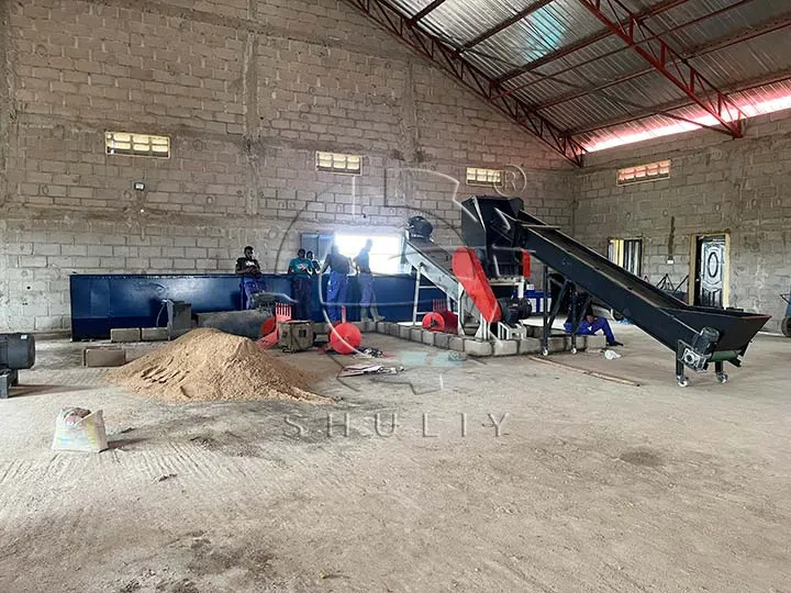HDPE plastic recycling machine granulator installed in Nigeria 3 recycling machines for HDPE plastics