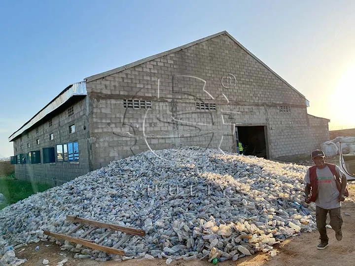 Nigerian PET bottle recycling factory installation in 2023 1 waste PET bottles2