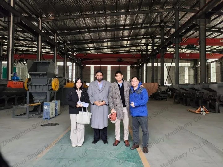 American customer visited Shuliy plastic waste recycling machines