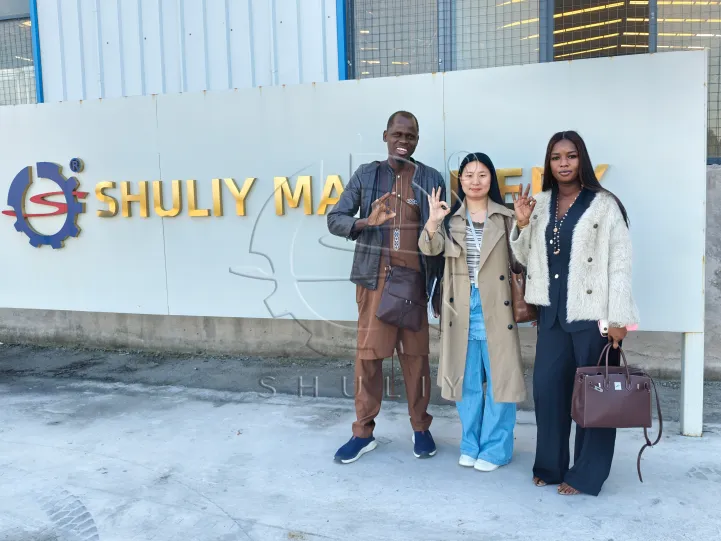 client from Senegal visite Shuliy plastic pelletizing machine plant
